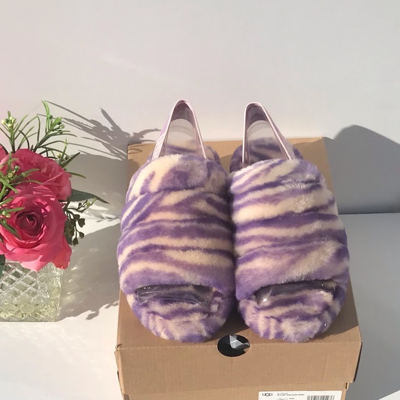 UGG Fluff Yeah Slide Zebra - Picture 2 of 13